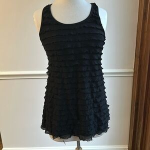 INC International concepts Women's Sleeveless Ruffled Tunic Top size Medium EUC